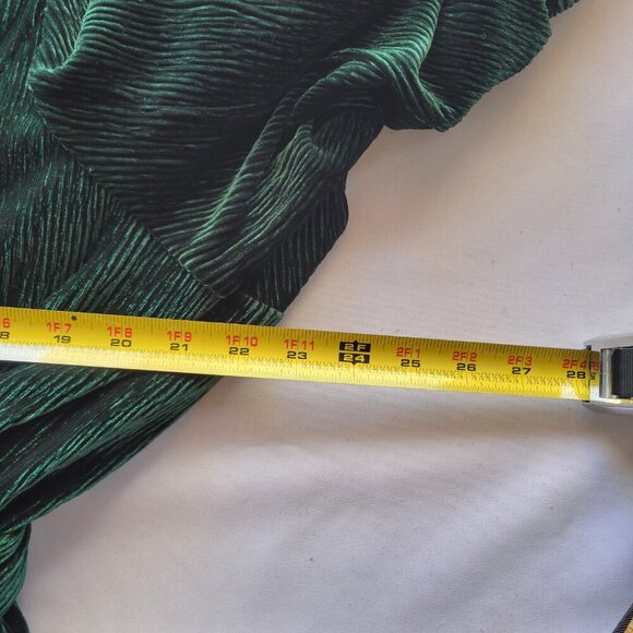 NWT Eloquii Women’s Velvet Dark Emerald Green Blazer with Belt (Size: 22) - Picture 13 of 16